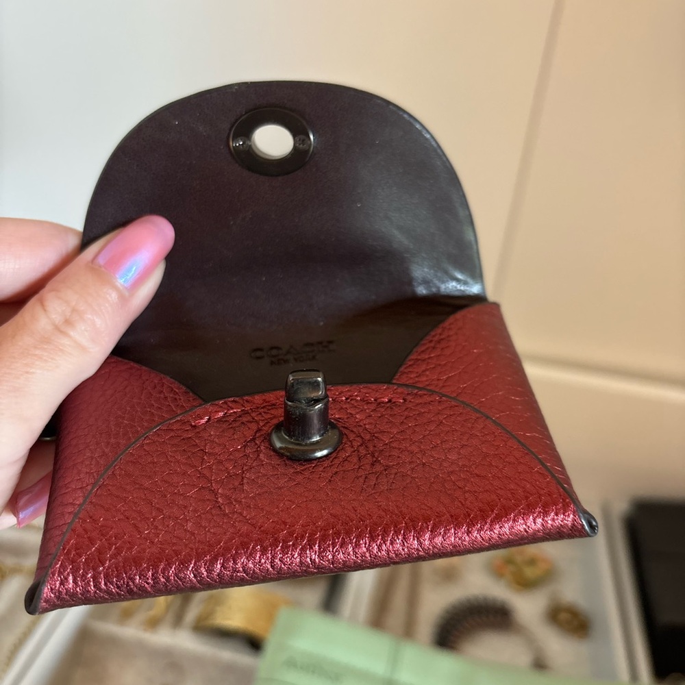 Coach Red Leather Key Holder - Picture 3 of 3